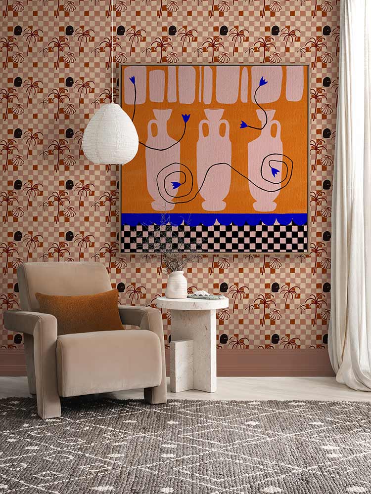 Out of Vase Blooms X Orange Canvas Art Print | Lifestyle