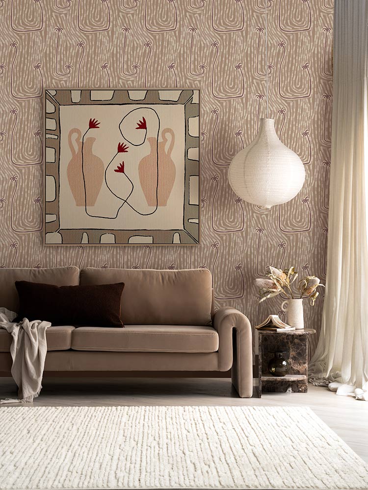 Out of Vase Blooms XI Neutral Canvas Art Print | Lifestyle