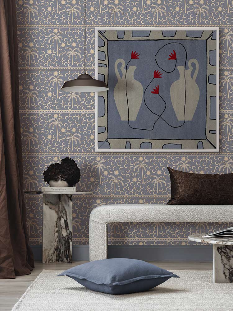 Out of Vase Blooms XI Blue Canvas Art Print | Lifestyle