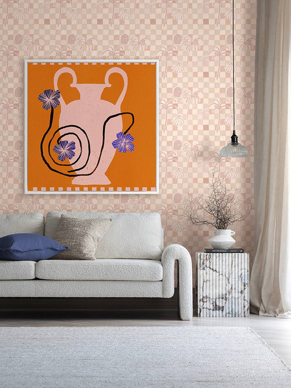 Out of Vase Blooms IX Orange Canvas Art Print | Lifestyle