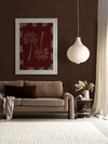 Palm Paradise Burgundy Framed Art Print | Lifestyle