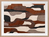 Wall art from the Tim Neve collection by Urban Road, showcasing camo-like organic shapes in earthy browns and soft neutrals.