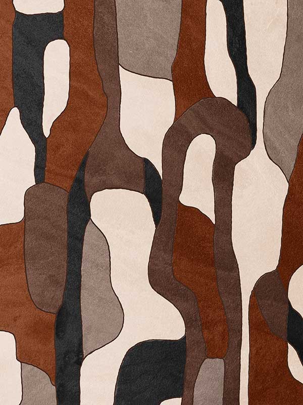 Wall art from the Tim Neve collection by Urban Road, showcasing camo-like organic shapes in earthy browns and soft neutrals.