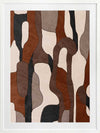 Wall art from the Tim Neve collection by Urban Road, showcasing camo-like organic shapes in earthy browns and soft neutrals.