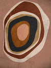 Concentric circle wall art from the Tim Neve collection by Urban Road, with layered brown, caramel, and cream tones.