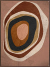 Concentric circle wall art from the Tim Neve collection by Urban Road, with layered brown, caramel, and cream tones.
