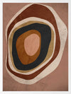 Concentric circle wall art from the Tim Neve collection by Urban Road, with layered brown, caramel, and cream tones.
