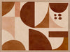 Geometric wall art from the Tim Neve collection by Urban Road, featuring warm terracotta arcs and beige curved forms.