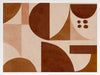Geometric wall art from the Tim Neve collection by Urban Road, featuring warm terracotta arcs and beige curved forms.