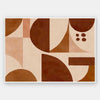 Geometric wall art from the Tim Neve collection by Urban Road, featuring warm terracotta arcs and beige curved forms.