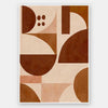 Geometric wall art from the Tim Neve collection by Urban Road, featuring warm terracotta arcs and beige curved forms.