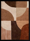Abstract wall art from the Tim Neve collection by Urban Road, with bold brown forms, layered textures, and neutral shapes.