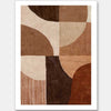Abstract wall art from the Tim Neve collection by Urban Road, with bold brown forms, layered textures, and neutral shapes.