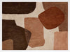 Abstract wall art from the Tim Neve collection by Urban Road, with bold rounded shapes in deep rust, brown, and cream on a neutral backdrop.