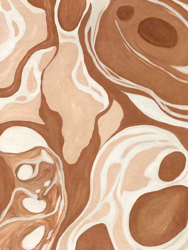 Wall art from the Tim Neve collection by Urban Road, featuring terracotta arcs and warm beige patterns for a geometric aesthetic.