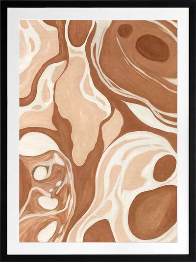 Wall art from the Tim Neve collection by Urban Road, featuring terracotta arcs and warm beige patterns for a geometric aesthetic.