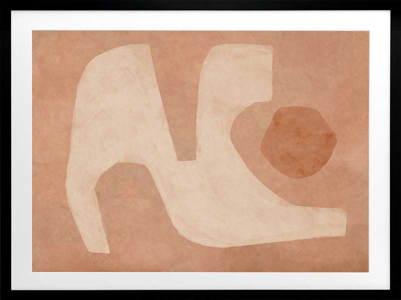 Wall art from the Tim Neve collection by Urban Road, featuring soft organic curves in cream and brown with layered abstract patterns.