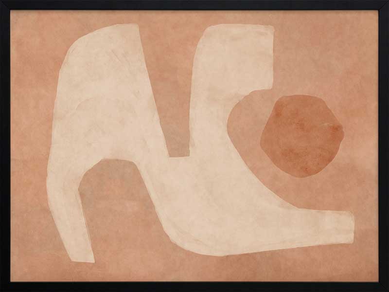 Wall art from the Tim Neve collection by Urban Road, featuring soft organic curves in cream and brown with layered abstract patterns.