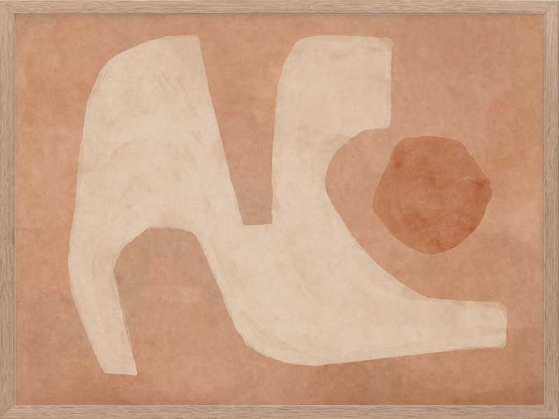 Wall art from the Tim Neve collection by Urban Road, featuring soft organic curves in cream and brown with layered abstract patterns.