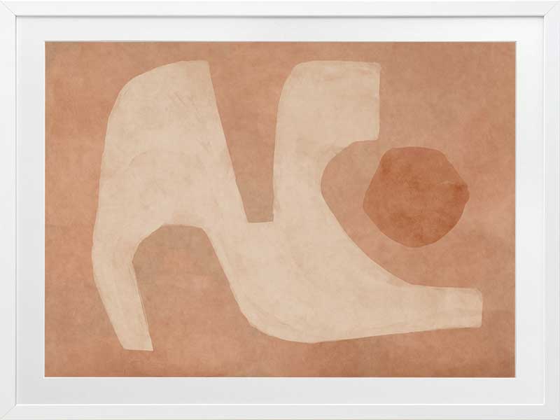 Wall art from the Tim Neve collection by Urban Road, featuring soft organic curves in cream and brown with layered abstract patterns.