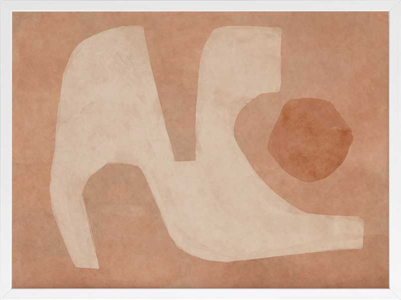 Wall art from the Tim Neve collection by Urban Road, featuring soft organic curves in cream and brown with layered abstract patterns.