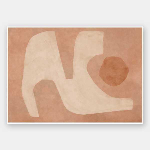 Wall art from the Tim Neve collection by Urban Road, featuring soft organic curves in cream and brown with layered abstract patterns.