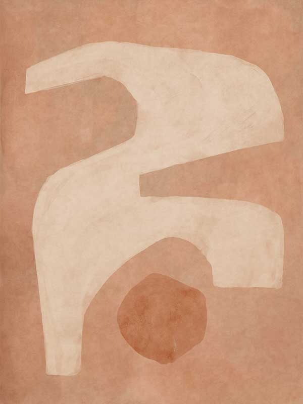 Wall art from the Tim Neve collection by Urban Road, featuring soft organic curves in cream and brown with layered abstract patterns.