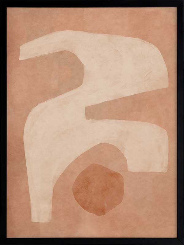 Wall art from the Tim Neve collection by Urban Road, featuring soft organic curves in cream and brown with layered abstract patterns.