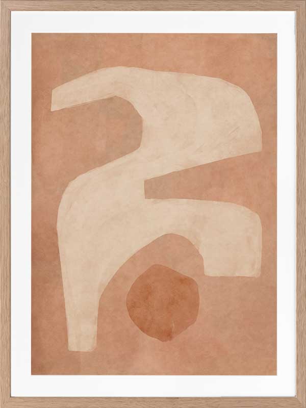 Wall art from the Tim Neve collection by Urban Road, featuring soft organic curves in cream and brown with layered abstract patterns.