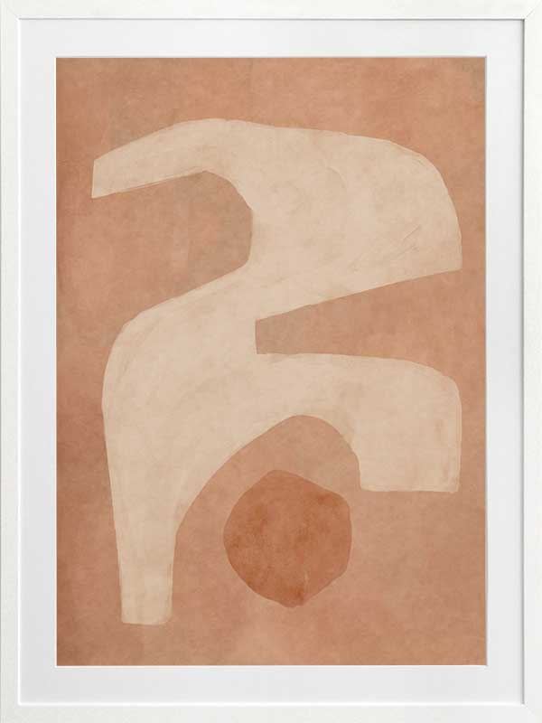 Wall art from the Tim Neve collection by Urban Road, featuring soft organic curves in cream and brown with layered abstract patterns.