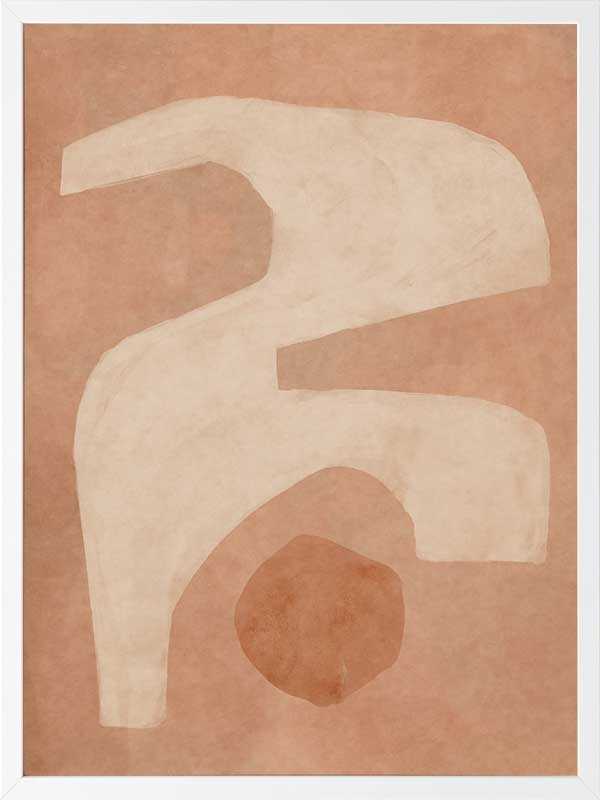 Wall art from the Tim Neve collection by Urban Road, featuring soft organic curves in cream and brown with layered abstract patterns.