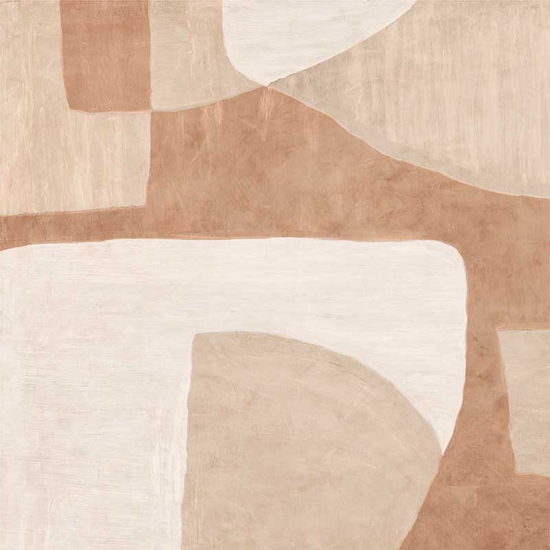 Wall art from the Tim Neve collection by Urban Road, with bold graphic shapes in black, brown, and tan tones.