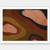 Wall art from the Tim Neve collection by Urban Road, featuring large brown blocks and organic forms in a minimalist design.