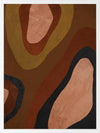 Wall art from the Tim Neve collection by Urban Road, featuring large brown blocks and organic forms in a minimalist design.