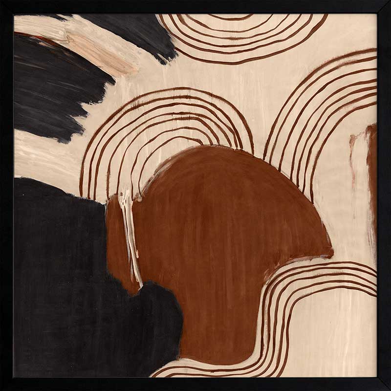 Wall art from the Tim Neve collection by Urban Road, with curved shapes and warm terracotta tones in an abstract composition.