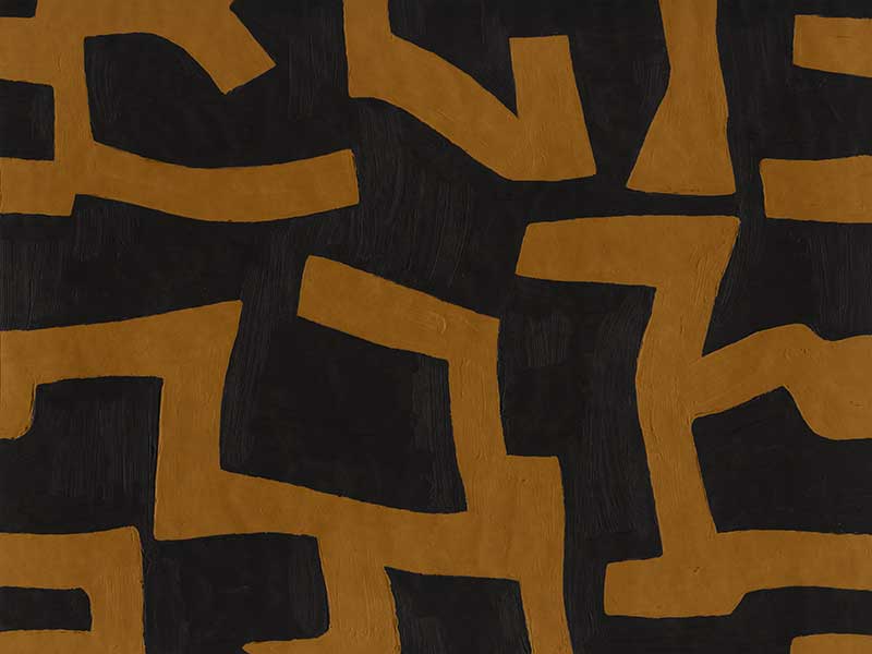 Wall art from the Tim Neve collection by Urban Road, featuring deep brown arcs layered over beige and cream backgrounds.