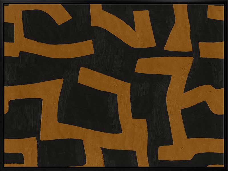 Wall art from the Tim Neve collection by Urban Road, featuring deep brown arcs layered over beige and cream backgrounds.