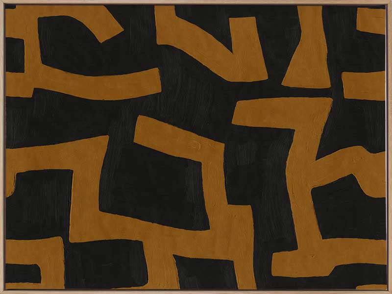 Wall art from the Tim Neve collection by Urban Road, featuring deep brown arcs layered over beige and cream backgrounds.