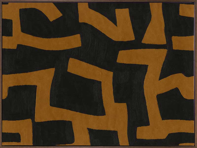 Wall art from the Tim Neve collection by Urban Road, featuring deep brown arcs layered over beige and cream backgrounds.