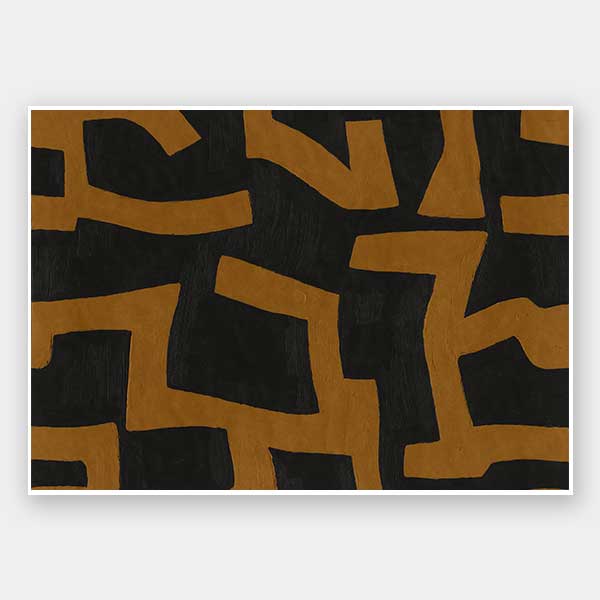 Wall art from the Tim Neve collection by Urban Road, featuring deep brown arcs layered over beige and cream backgrounds.