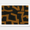 Wall art from the Tim Neve collection by Urban Road, featuring deep brown arcs layered over beige and cream backgrounds.