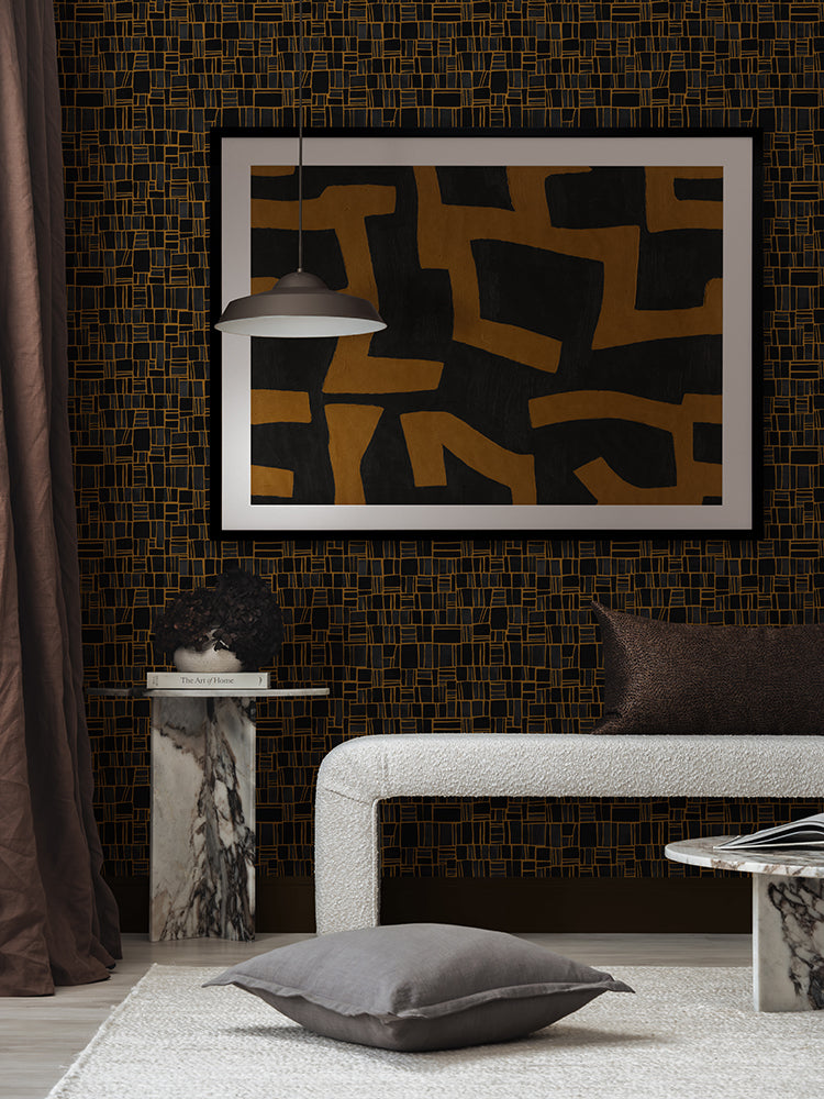 Primal Charcoal II Framed Art Print | Lifestyle