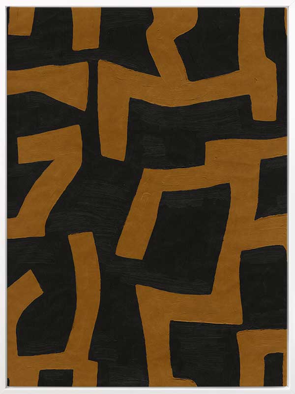 Wall art from the Tim Neve collection by Urban Road, featuring deep brown arcs layered over beige and cream backgrounds.