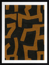 Wall art from the Tim Neve collection by Urban Road, featuring deep brown arcs layered over beige and cream backgrounds.