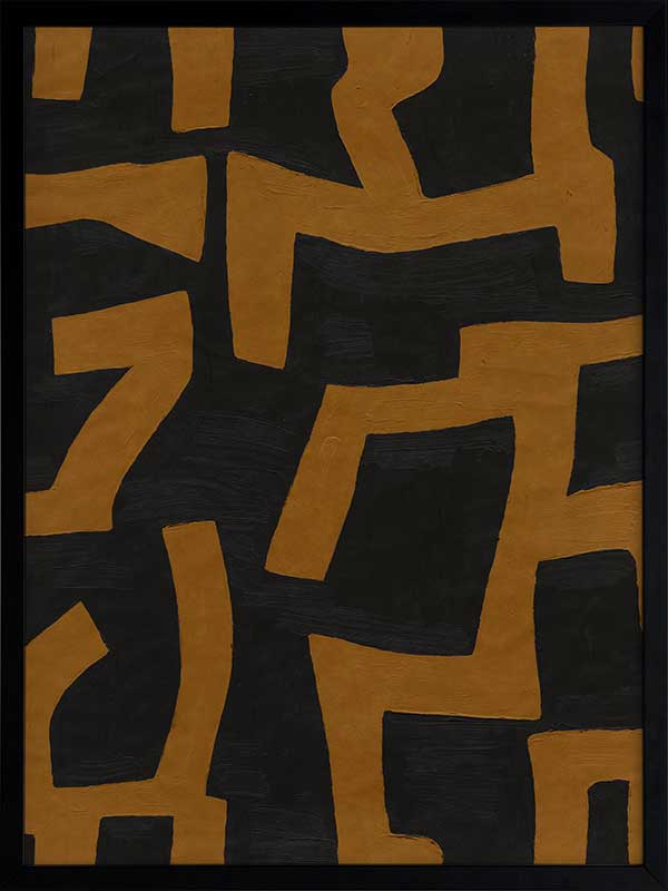 Wall art from the Tim Neve collection by Urban Road, featuring deep brown arcs layered over beige and cream backgrounds.