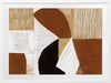 Geometric wall art from the Tim Neve collection by Urban Road, with rounded brown shapes and layered patterns in a modern style.