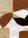 Geometric wall art from the Tim Neve collection by Urban Road, with rounded brown shapes and layered patterns in a modern style.