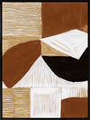 Geometric wall art from the Tim Neve collection by Urban Road, with rounded brown shapes and layered patterns in a modern style.