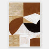 Geometric wall art from the Tim Neve collection by Urban Road, with rounded brown shapes and layered patterns in a modern style.