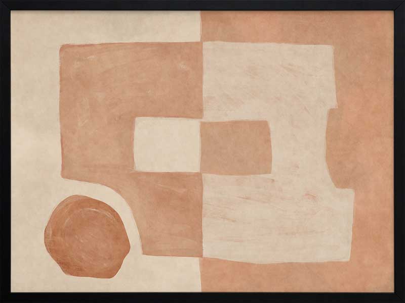 Wall art from the Tim Neve collection by Urban Road, showcasing bold black and brown patterns with sculptural forms.